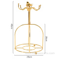 Bird gold-plated British cup holder storage rack